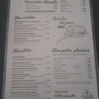Menu at Café La Scène  in Rabat