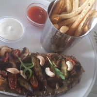 Vegan tartine- tasty at Café La Scène  in Rabat