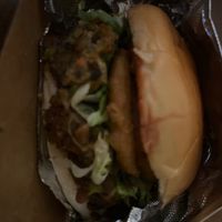 Roadhouse burger  at The Veganish - Cloud Kitchen in Saskatoon