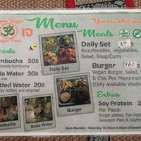 Menu at Lamai Veggie in Koh Samui
