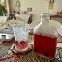Homemade blueberry kombucha! 🥳  at Lamai Veggie in Koh Samui