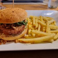 Veganer Burger im Maisbrot at Z'Matt in Bitsch
