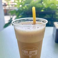 Soya iced frappe   at Caffè Pascucci in Milan