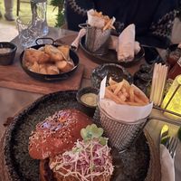 They offer a lot of different burgers that can be made vegan. Vegan options are clearly shown on the menu   at El Gouna Sailing Club in El Gouna