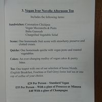 Vegan afternoon tea - came with unsweetened vegan cream at The Fourteas. in Stratford-upon-avon