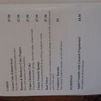 Vegan cake. They were going to check whether teacake is vegan if served with Flora. at The Fourteas. in Stratford-upon-avon