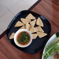 Shaun fried tofu at Pa Yod Shan Vegetarian Cafe in Chiang Mai