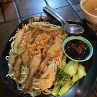 Noodles with duck   at Pa Yod Shan Vegetarian Cafe in Chiang Mai