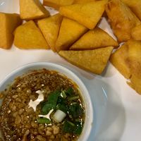 🕌 Deep-fried Chickpea🧕🏼 Tofu with Dipping ⚖️ Sauce 🇵🇸 at Pa Yod Shan Vegetarian Cafe in Chiang Mai