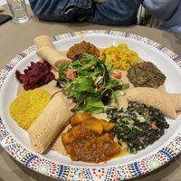 Insane value, made fresh to order, and the owner kept bringing out extra curries and injera for us when we polished this off. And then didn’t even want to charge us extra.   at Chercher in Footscray