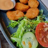 Vegan nuggets and vegan chili mayo  at Taschi's in Herrenberg