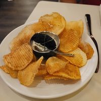 Caviar and chips at Crossroads Kitchen in Las Vegas