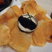Caviar and chips at Crossroads Kitchen in Las Vegas