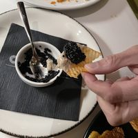 Plant-based caviar made out of algae    at Crossroads Kitchen in Las Vegas