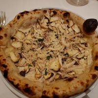 Truffle mushroom white pizza at Crossroads Kitchen in Las Vegas