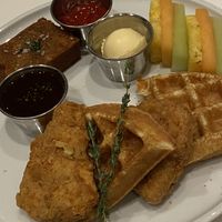 Chkn and waffles   at Crossroads Kitchen in Las Vegas