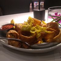 Calamari appetizer was yummy and had a generous portion  at Crossroads Kitchen in Las Vegas