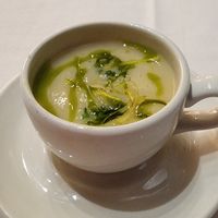 First course of the tasting menu. I wanted to take a gallon home. at Crossroads Kitchen in Las Vegas