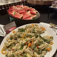 Pasta and fruit  at Crossroads Kitchen in Las Vegas