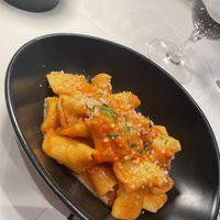 Pasta from buffet pasta station  at Crossroads Kitchen in Las Vegas