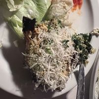 Close up of the artichoke dish - wow so good and this vegan shredded cheese is 🤩  at Crossroads Kitchen in Las Vegas