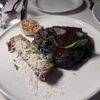 Lions mane steak with truffle potato   at Crossroads Kitchen in Las Vegas