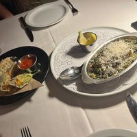 Stuffed artichokes and stuffed zucchini florets at Crossroads Kitchen in Las Vegas