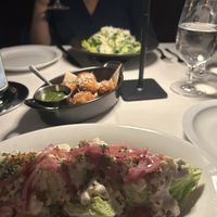 The wedge, the ceaser, and the arioncini. All great     at Crossroads Kitchen in Las Vegas