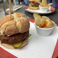 Oat burger  at El Higo in Granada