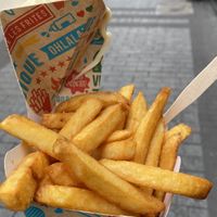 fries with vegan mayonnaise 🌱  at Frites Belgique in Cologne