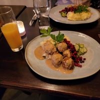 Swedish vegan meat balls  at  Verte in Stockholm