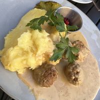 Vegoballs and mashed potato   at  Verte in Stockholm