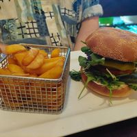 Cheeseburger with fries. at  Verte in Stockholm