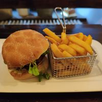 Vegan Burger with French Fries at  Verte in Stockholm