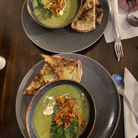 Broccoli soup  at  Verte in Stockholm