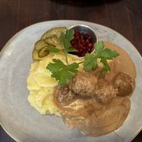 Vegoballs with mashed potatoes   at  Verte in Stockholm