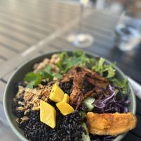 BBQ salad - fresh & tasty. House white wine good too! 🥗 🥂   at  Verte in Stockholm