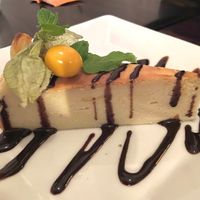 Vegan cheesecake with chocolate topping  at  Verte in Stockholm