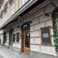Outside the restaurant  at  Verte in Stockholm