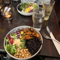 BBQ bowl (toonish bowl in the background)  at  Verte in Stockholm