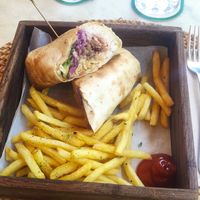 Vegan burrito at Chalet Siena in Mallorca