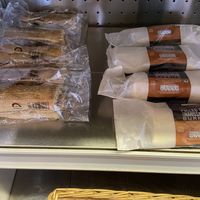 Vegan savoury options (sausage roll / burrito)  at Antlers Cafe in Kingussie