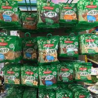 A variety of vegan snacks. at Market Panedda in Olbia