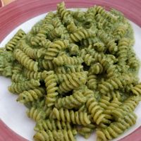 Pesto tofu fusilli at Fauno Bar in Sorrento