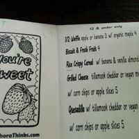 Children's menu at A N D Cafe in Portland