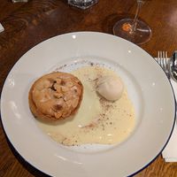 Bakewell tart with apple sorbet at The Woodbridge Inn in Telford