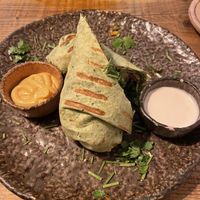 Delicious breakfast burrito   at Honest Greens in Porto