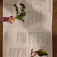 The menu at BUNK Hotel Restaurant in Utrecht