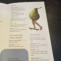 Mains menu   at BUNK Hotel Restaurant in Utrecht