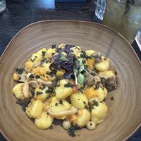 Pumpkin vegan gnocchi   at BUNK Hotel Restaurant in Utrecht